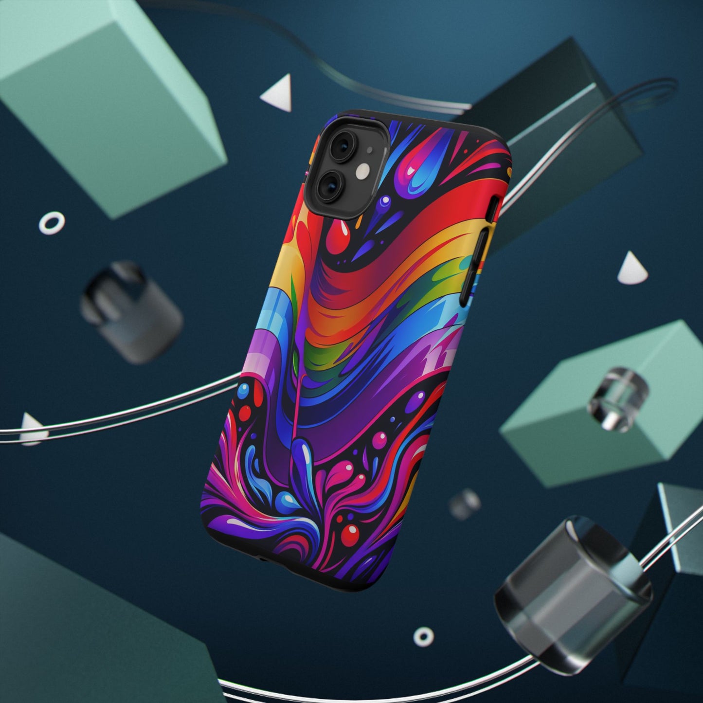 Rainbow Impact-Resistant Phone Case