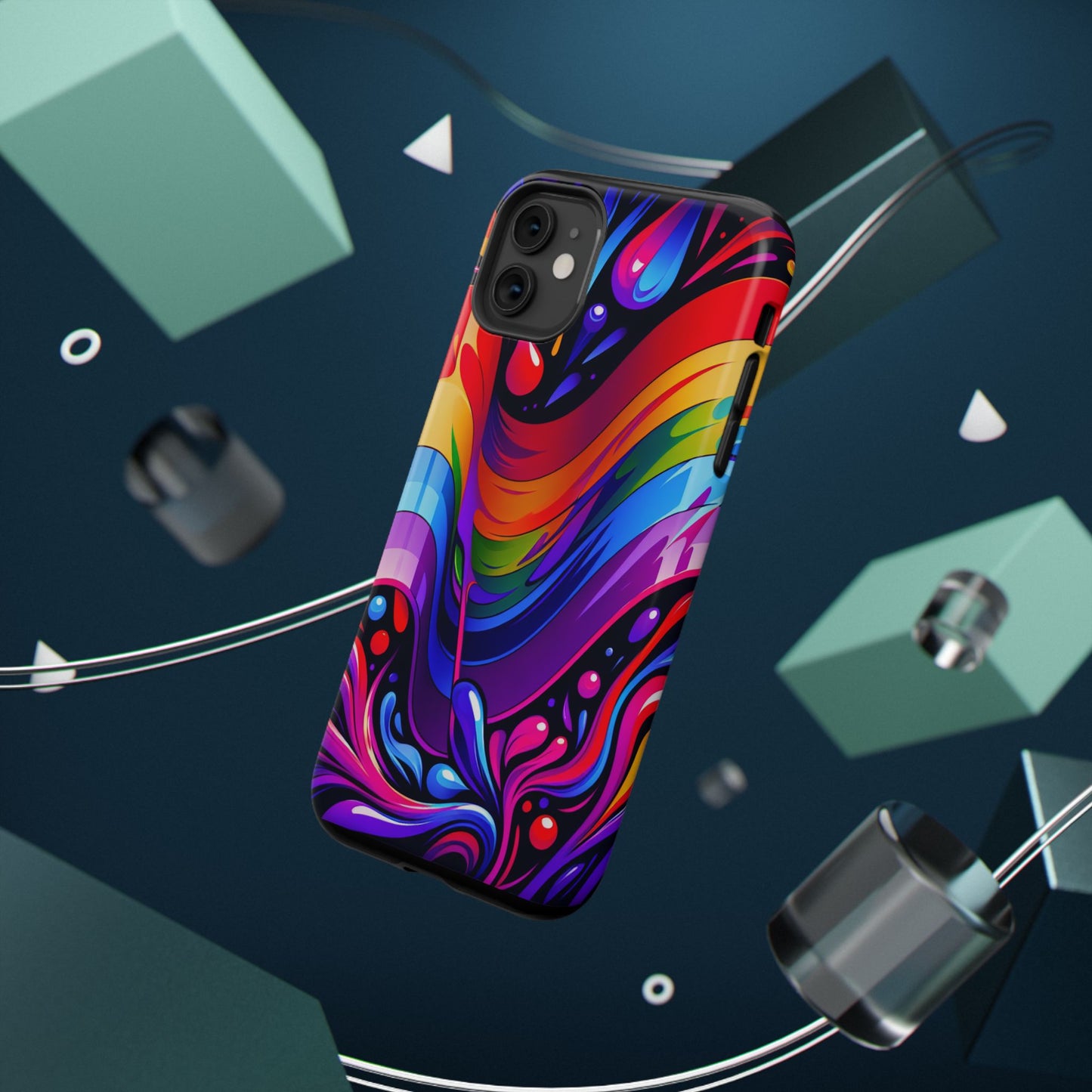 Rainbow Impact-Resistant Phone Case